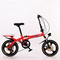 the Latest 16 inch folding bike disc brake portable type fold bicycle Shocking proof bikes Recreational bicycle lady student Travel tools