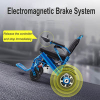 NEW Portable lightweight Folding Electric Mobility Electric Wheelchair Elderly Disabled 22.8kg anti-roll Rear Wheel - easy-smart-way