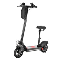 E5 600W Electric Scooter - Range 35-40Km/ 40Km/h With Off-road Tires - Foldable - With Seat - Hanging Bag - 48V/10Ah