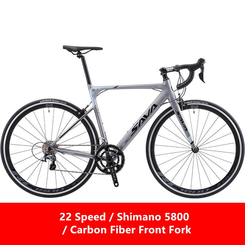 New Road Bike Aluminum Alloy Frame Carbon Fiber Front Fork SHIMAN0 18/20/22 Speed Bicycle Outdoor Sports Racing Cycling