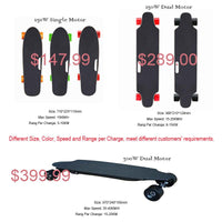 Ship from USA Europe Four Wheel Electric Skateboard Wireless Remote controller Scooter Plate Board hoverboard unicycle V63m#