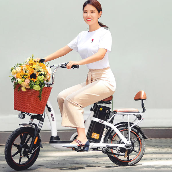 HIMO C16 12Ah 48V 250W 16 Inches Electric Bike From Xiaomi Youpin 25km/h 55km Mileage Electric Bicycle Max Load 100kg - Khaki