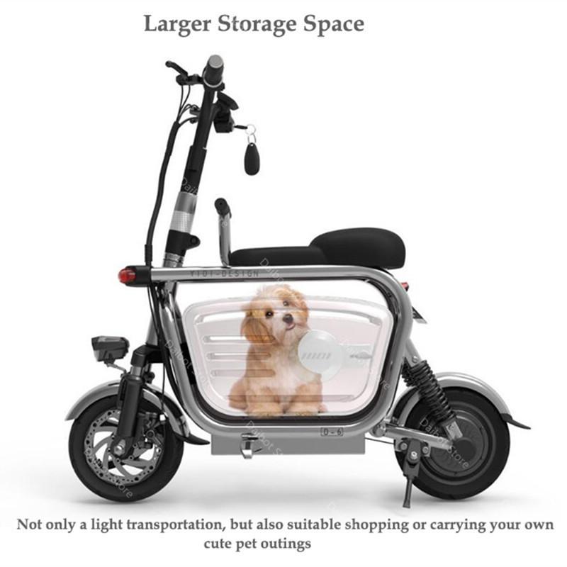 Electric Folding Bicycle Two Wheels Electric Bicycles Electric Scooter For Girls/Ladies With Seat/Pet Basket 48V 80KM 40KM/H