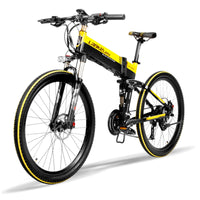 LANKELEISI XT750 Folding Electric Bike Portable Mountain Bike 48V 10.4AH
