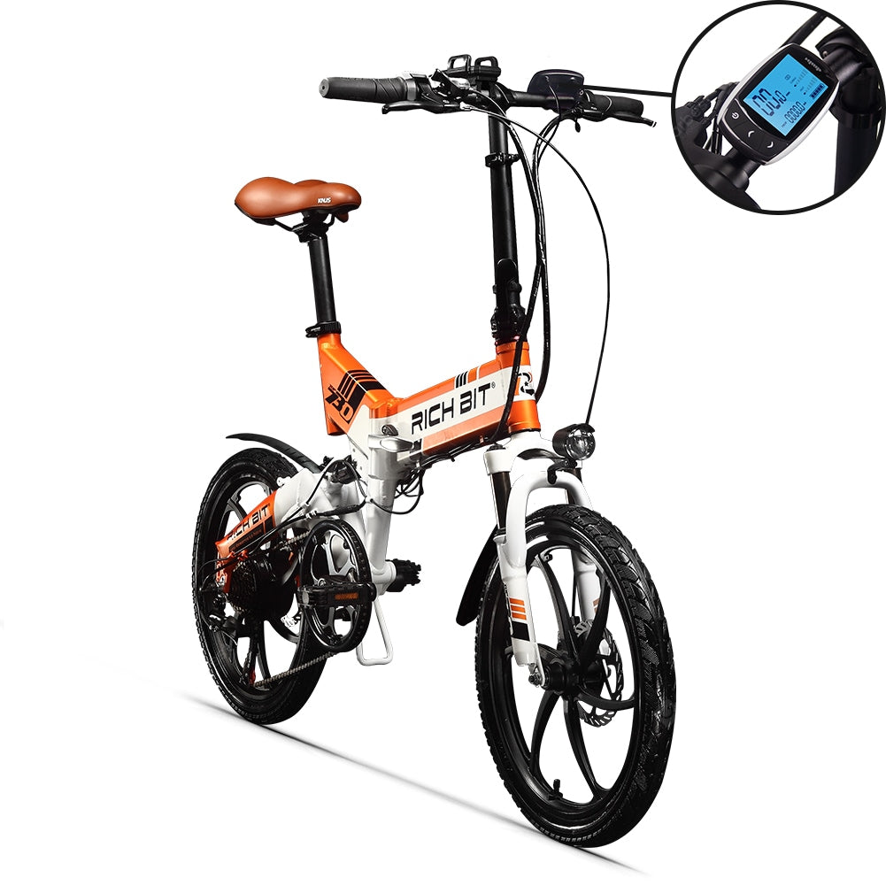 RICH BIT RT-730 48V 8Ah lithium battery Popular Full Suspension Electric Folding Bicycle New Smart LCD Screen 5 Level Pedal Assist