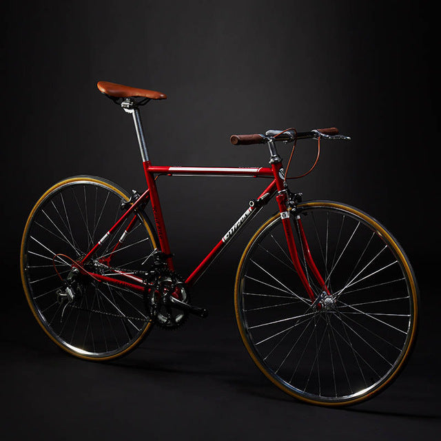 New Retro Road Bicycle Carbon Steel Frame 700CC Wheel SHIMAN0 14 Speed Dual V Brake Bike Outdoor Racing Cycling Bicicleta