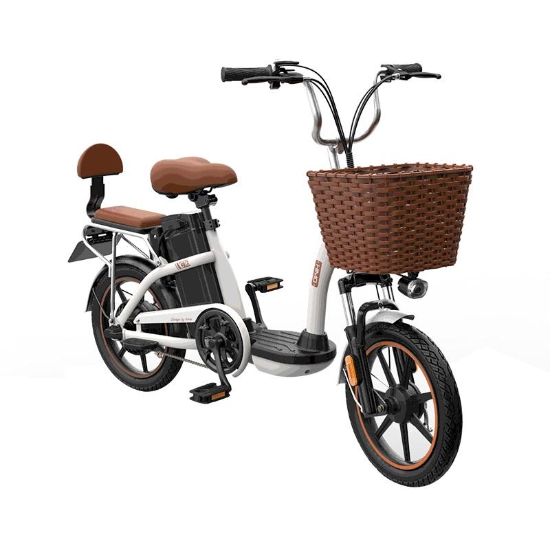 HIMO C16 12Ah 48V 250W 16 Inches Electric Bike From Xiaomi Youpin 25km/h 55km Mileage Electric Bicycle Max Load 100kg - Khaki