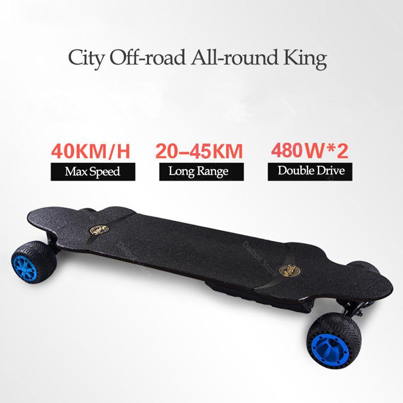 New Electric Scooter Off Road 4 Wheels Electric Scooters Double Drive H20T 36V Four Wheel Electric Skateboard With Rubber Wheels