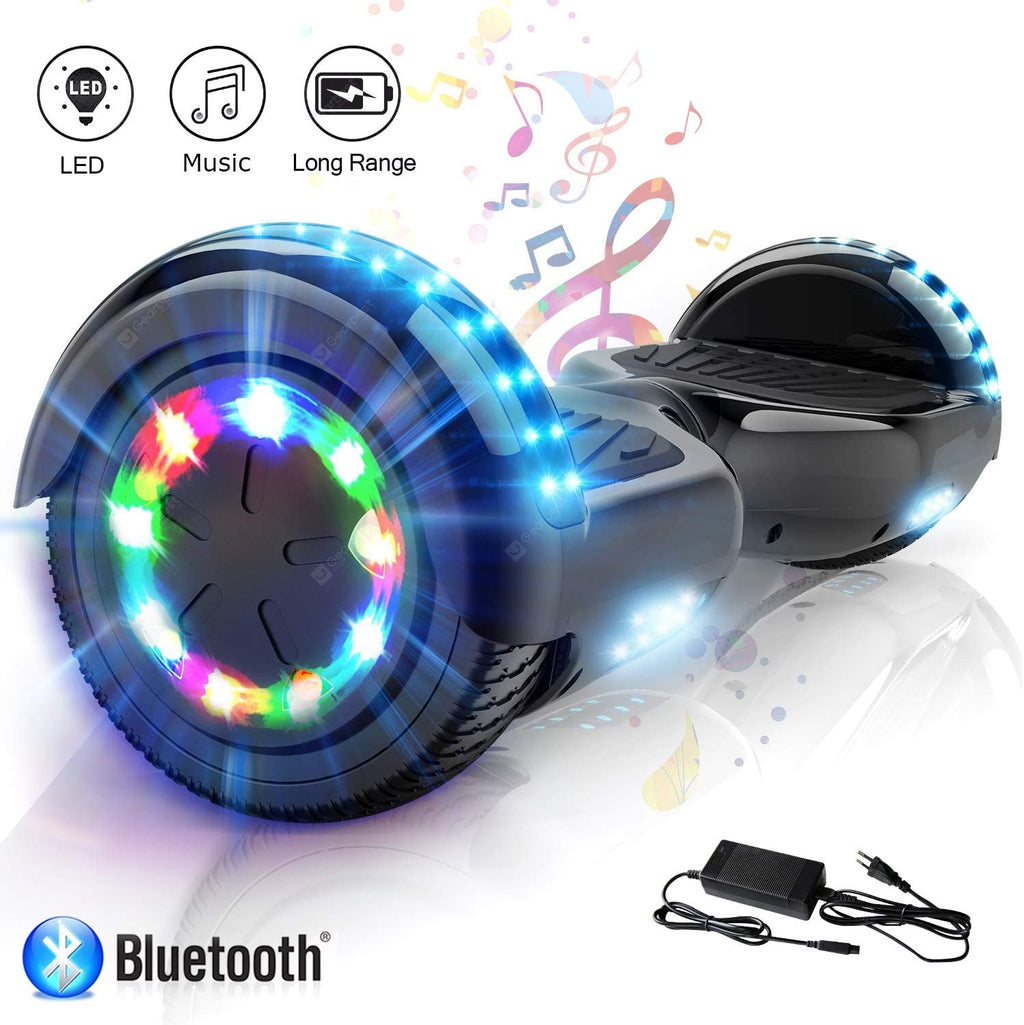 Hoverboard Bluetooth 6.5 inch Self Balancing Electric Scooter with LED Flash Wheels Self Balancing Scooters with 700W Motor Gift for Kids Adult