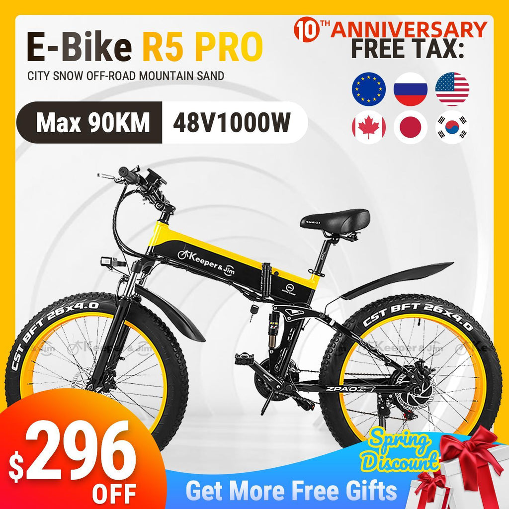 electric bike Arrival 48V 12AH 1000W Folding Electric Bicycle With 4.0 Fat Tire e bike Mountain bike