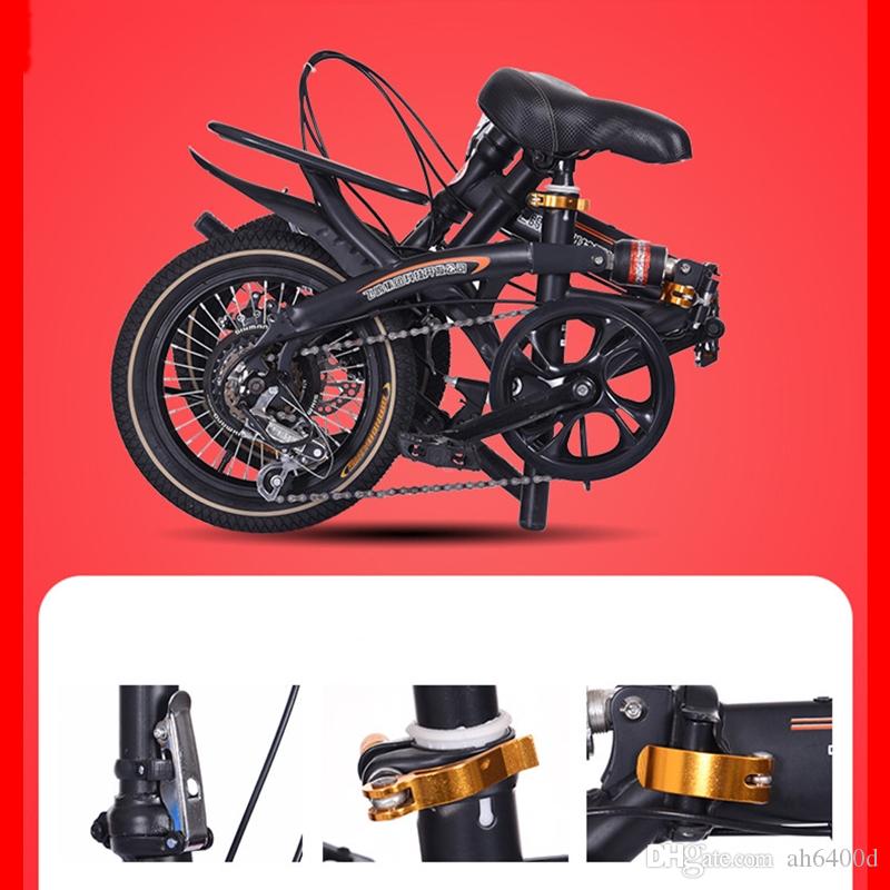 the Latest 16 inch folding bike disc brake portable type fold bicycle Shocking proof bikes Recreational bicycle lady student Travel tools
