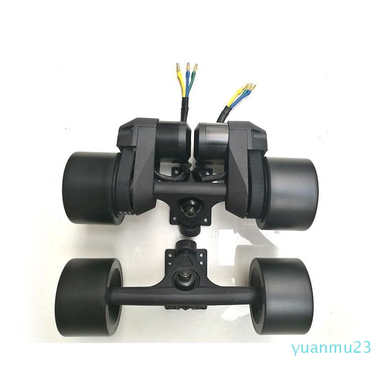 Wholesale-2019 Electric scooter accessories double drive external gear belt double motor N5065 Truck Kits power group 83mm electric wheel
