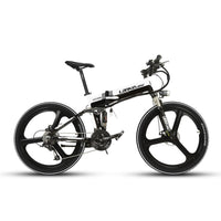 wholesale XT750 Foldable Smart Electric Mountain Bike Full Suspenion 250 Watt 36V 12.8A In Battery 17 *26 inch 27 Speed Bike