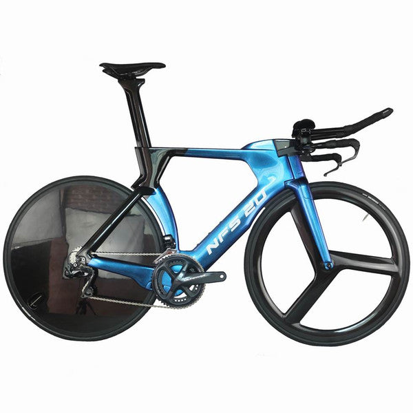 New Style 700C Road Carbon PF46 Time Trial TT Bike/Bicycle Frame with DI2 compatible Blue glossy painting