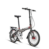 FOREVER Folding Bicycle with Rack Aluminium Alloy Folding Bike Frame 7 Speed Positioning Foldable Bicycle 52T Crankset 20 in easy-smart-way.myshopify.com
