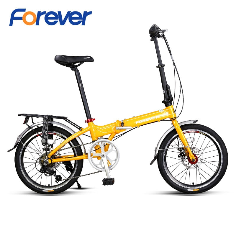 FOREVER Mini Folding Bike 20 inch Aluminium Alloy Frame Double Disc Brake Bike Road Cycle Variable Speed Women Cycling Bicycle easy-smart-way.myshopify.com