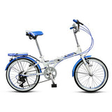 FOREVER Folding Bicycle 20* 1.75 Fat Tire Bike Dual V Brake Al Alloy Frame City Bikes for Men Women 7 Speed 20in Students Cycles easy-smart-way.myshopify.com