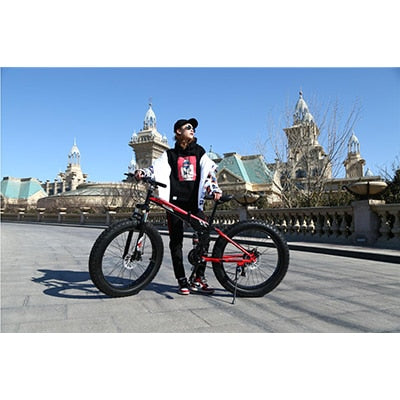 KUBEEN new arrival 7/21/24/27 speeds Disc brakes Fat bike 26 inch 26x4.0" Fat Tire Snow Bicycle  Oil spring fork easy-smart-way.myshopify.com