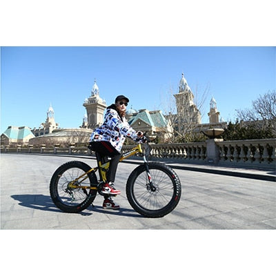 KUBEEN new arrival 7/21/24/27 speeds Disc brakes Fat bike 26 inch 26x4.0" Fat Tire Snow Bicycle  Oil spring fork easy-smart-way.myshopify.com