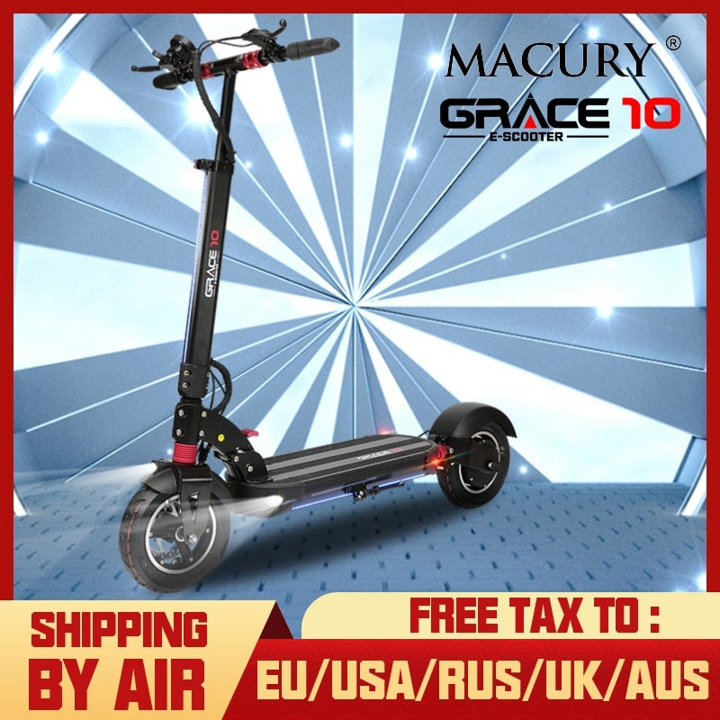 Macury GRACE10 electric scooter GRACE 10 hoverboard skateboard 2 wheel 10 inch 52V1000W adult Zero 10 mini foldable ZERO10 easy-smart-way.myshopify.com