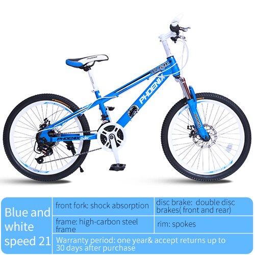 Phoenix Bicycle 20/22 in Children's Students Kids spokes and integrated Bicycles 21 speed High-Carbon Steel Sport Cycling Bike easy-smart-way.myshopify.com