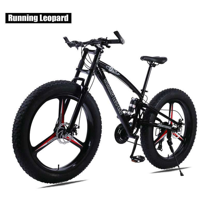 Running Leopard 7/21/24 Speed 26x4.0 Fat bike Mountain Bike Snow Bicycle Shock Suspension Fork Free delivery Russia bicycle easy-smart-way.myshopify.com