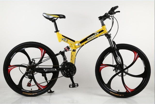 KUBEEN mountain bike 26-inch steel 21-speed bicycles dual disc brakes variable speed road bikes racing bicycle BMX Bike easy-smart-way.myshopify.com