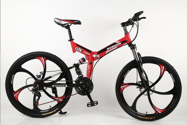 KUBEEN mountain bike 26-inch steel 21-speed bicycles dual disc brakes variable speed road bikes racing bicycle BMX Bike easy-smart-way.myshopify.com