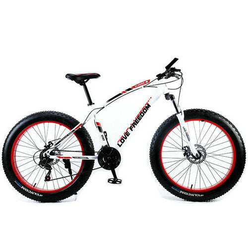 Love Freedom Top quality Bike 7/21/24/27 Speed 26 * 4.0 Fat Bike Shock Absorbers Bicycle Free Delivery Snow Bike easy-smart-way.myshopify.com