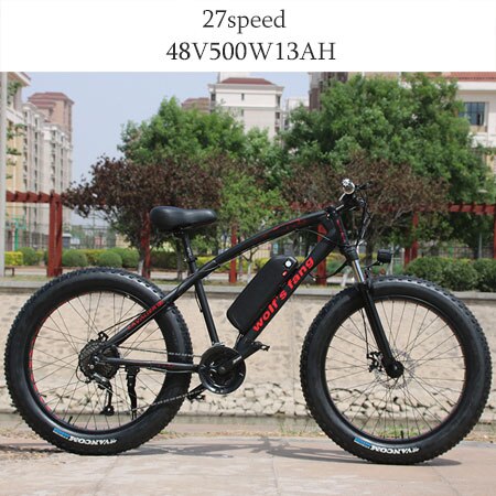 Wolf's fang Dual Disc Brake  Electric Bike City electric bike Lithium Battery Bicycle 48V500W 13AH ebike Ladies free delivery easy-smart-way.myshopify.com