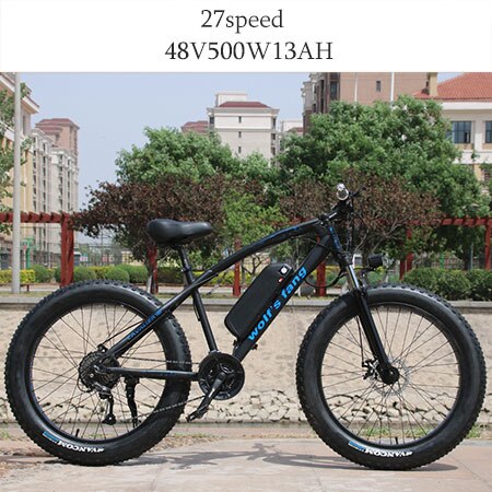 Wolf's fang Dual Disc Brake  Electric Bike City electric bike Lithium Battery Bicycle 48V500W 13AH ebike Ladies free delivery easy-smart-way.myshopify.com