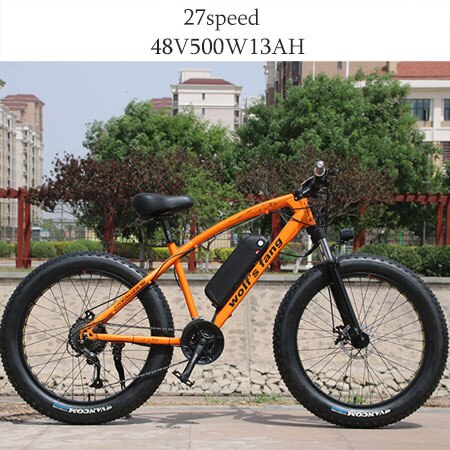 Wolf's fang Dual Disc Brake  Electric Bike City electric bike Lithium Battery Bicycle 48V500W 13AH ebike Ladies free delivery easy-smart-way.myshopify.com
