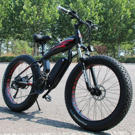 wolf's fang Electric Bike 48V 500W Motor 10/13Ah 27 speed Aluminum Folding Electric Bicycle hidden lithium battery electric bike easy-smart-way.myshopify.com
