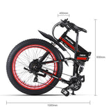 48V500W snow and mountain bike26 "folding bike 4.0 fat tire electric  Lithium battery moped Aluminium alloy frame easy-smart-way.myshopify.com