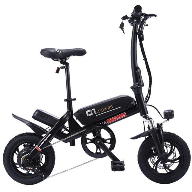 ALTRUISM C1 Smart Folding Electric Bike12inch Mini Electric Bicycle Ebike 36V Lithium Battery Super Mini E Bike 30km Maximum Bat easy-smart-way.myshopify.com
