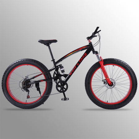 wolf's fang bicycle fat bike 26"X 4.0  mountain bike 21 speed fat Bike road bicycles Front and Rear Mechanical Disc Brake easy-smart-way.myshopify.com