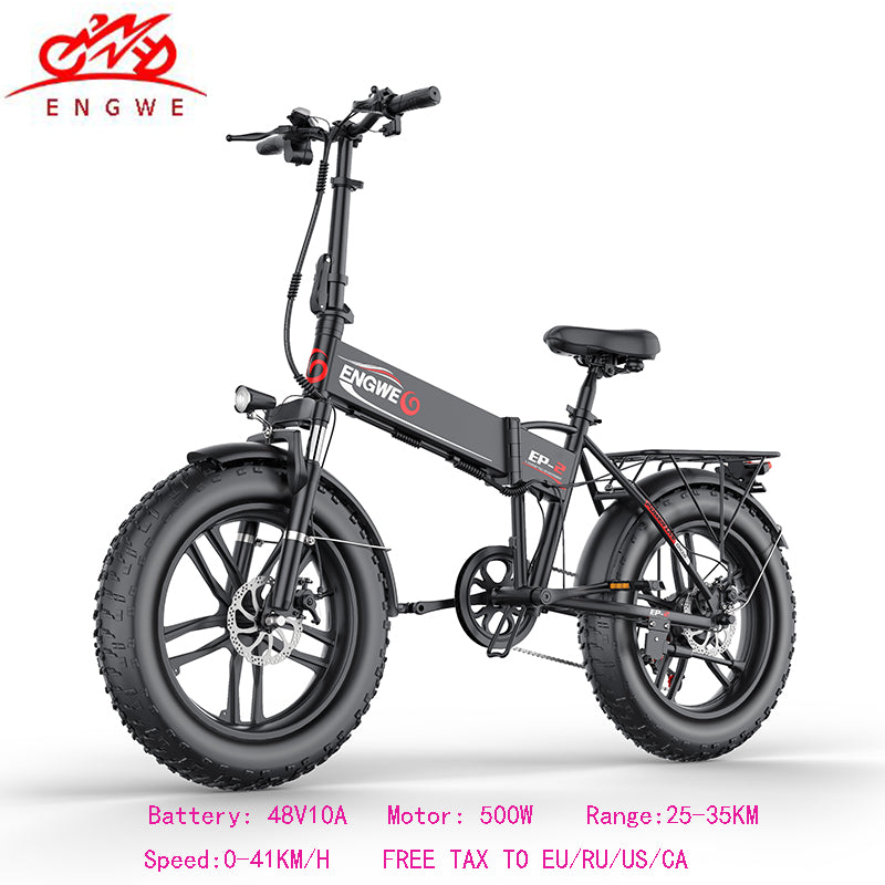 Electric bike 20*4.0inch Fat Tire Aluminum Foldable electric Bicycle 48V10A 500W Powerful bike 6speed Mountain/Snow/Beach ebike easy-smart-way.myshopify.com