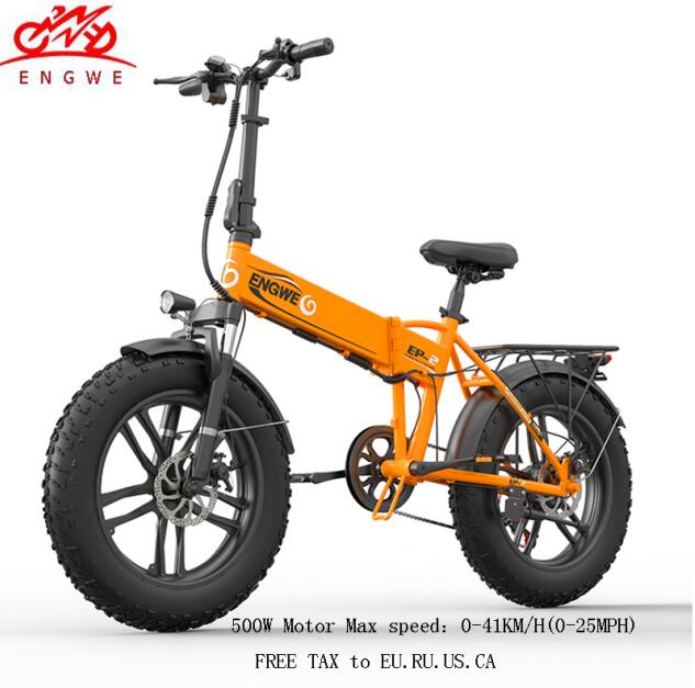 Electric bike 20*4.0inch Aluminum Foldable electric Bicycle 48V10A 500W 40KM/H 6Speed Powerful Fat Tire bike Mountain snow ebike easy-smart-way.myshopify.com