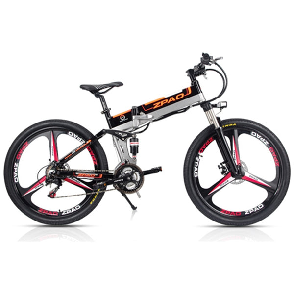 ZPAO 21 Speed, 26 inch, 48V 350W, Folding Electric Bicycle, Mountain Bike, Lithium Battery, Aluminum Alloy Frame, Disc Brake easy-smart-way.myshopify.com