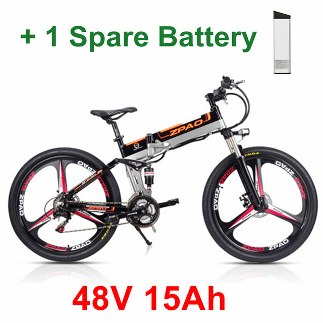 ZPAO 21 Speed, 26 inch, 48V 350W, Folding Electric Bicycle, Mountain Bike, Lithium Battery, Aluminum Alloy Frame, Disc Brake easy-smart-way.myshopify.com