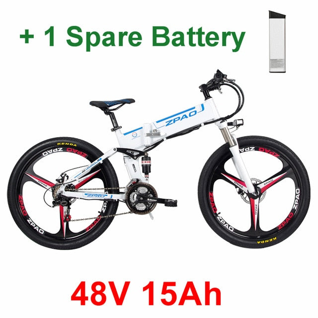 ZPAO 21 Speed, 26 inch, 48V 350W, Folding Electric Bicycle, Mountain Bike, Lithium Battery, Aluminum Alloy Frame, Disc Brake easy-smart-way.myshopify.com