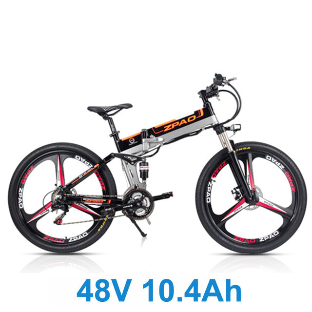 ZPAO 21 Speed, 26 inch, 48V 350W, Folding Electric Bicycle, Mountain Bike, Lithium Battery, Aluminum Alloy Frame, Disc Brake easy-smart-way.myshopify.com