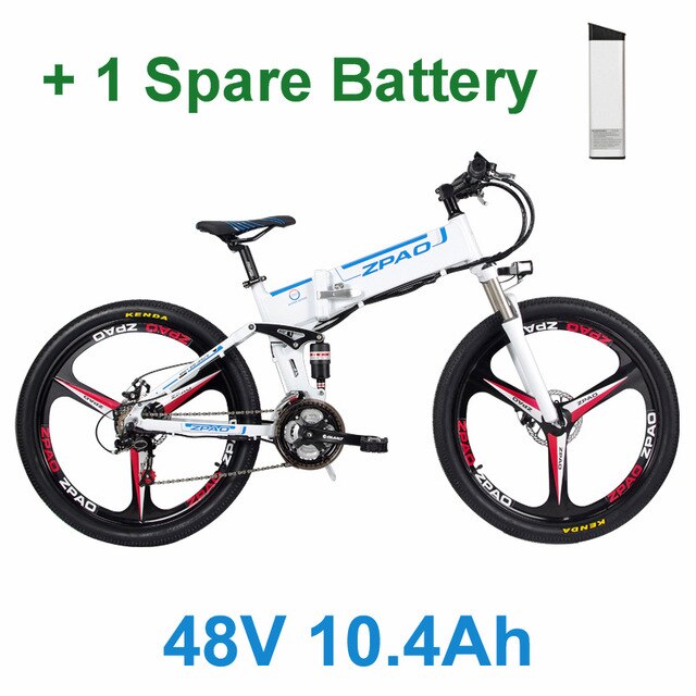 ZPAO 21 Speed, 26 inch, 48V 350W, Folding Electric Bicycle, Mountain Bike, Lithium Battery, Aluminum Alloy Frame, Disc Brake easy-smart-way.myshopify.com
