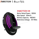 INMOTION V8 Electric Unicycle Monowheel Onewheel Selfbalancing Scooter EUC Off-road APP With Decorative Lamps Electric Scooter easy-smart-way.myshopify.com