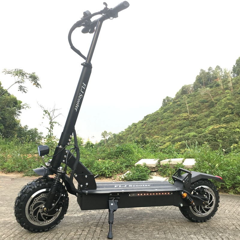 FLJ Newest 11inch Off Road wheel 60V/3200W Electric Kick Scooter for Adults powerful e scooter electric electro scooter easy-smart-way.myshopify.com
