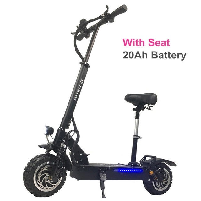 FLJ Newest 11inch Off Road wheel 60V/3200W Electric Kick Scooter for Adults powerful e scooter electric electro scooter easy-smart-way.myshopify.com
