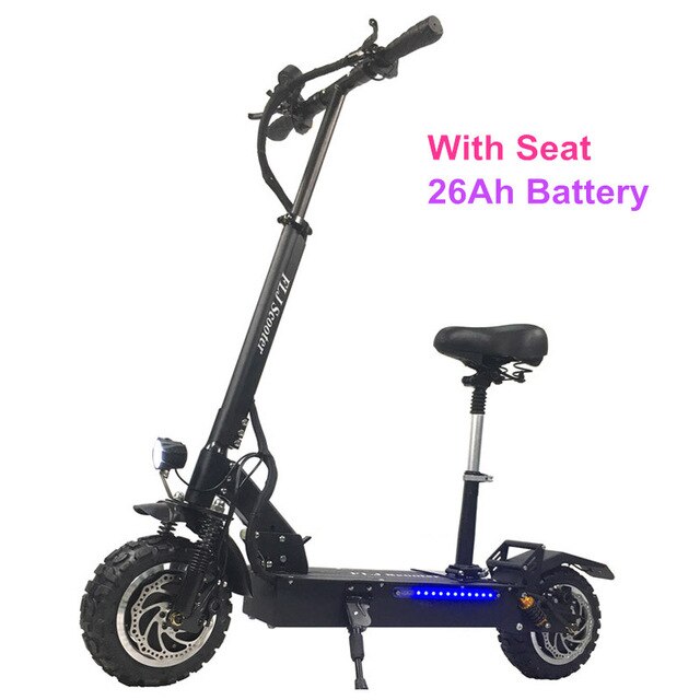 Powerful Electric Scooter 60V/3200W Electric Kick Scooter with 11inch on road / off road big fat wheel kick bike