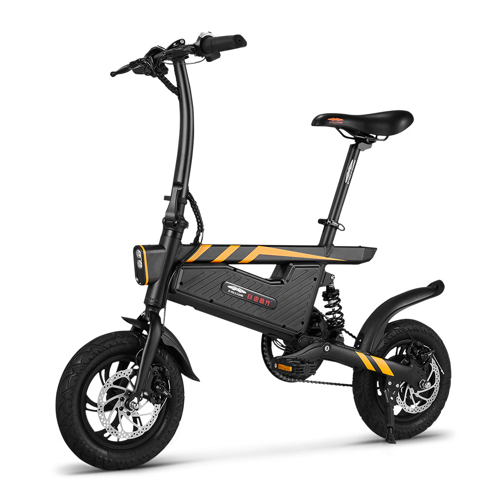 12 Inch Folding Power Assist Eletric Bicycle E-Bike 250W Motor and Dual Disc Brakes Powerful Eletric Bike  US / EU Plug easy-smart-way.myshopify.com