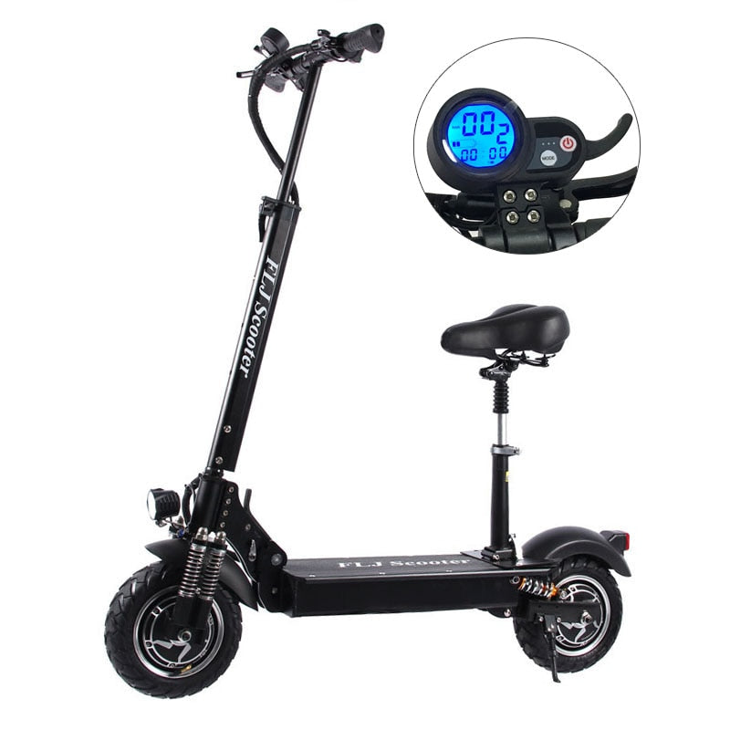 FLJ 2400W Adult Electric Scooter with seat foldable hoverboard fat tire electric kick scooter e scooter easy-smart-way.myshopify.com