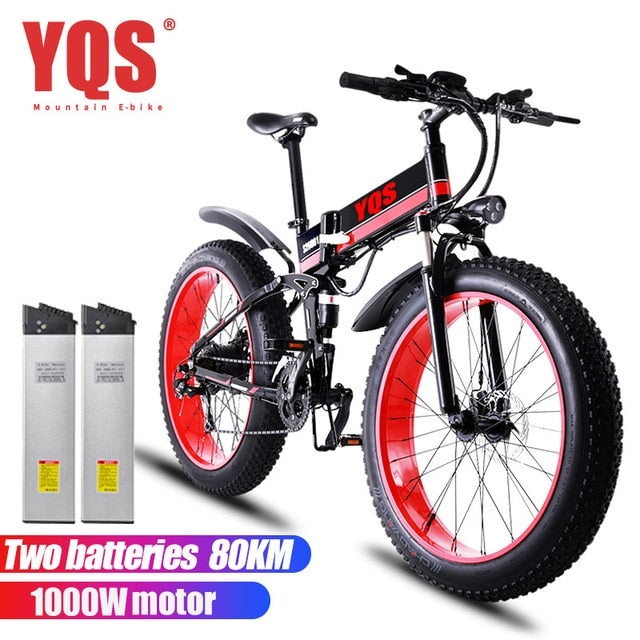 electric bike 1000W New Super Neve Snow bike  Electric Bike Ebike 48 V electric bicycle Increase tires easy-smart-way.myshopify.com